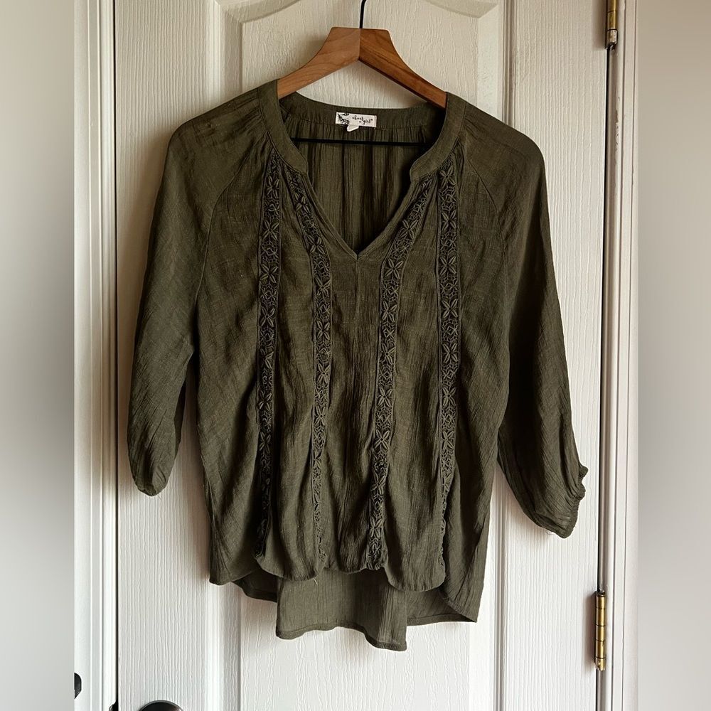 ☀️ 3 For $15 Olive Green Women's Top